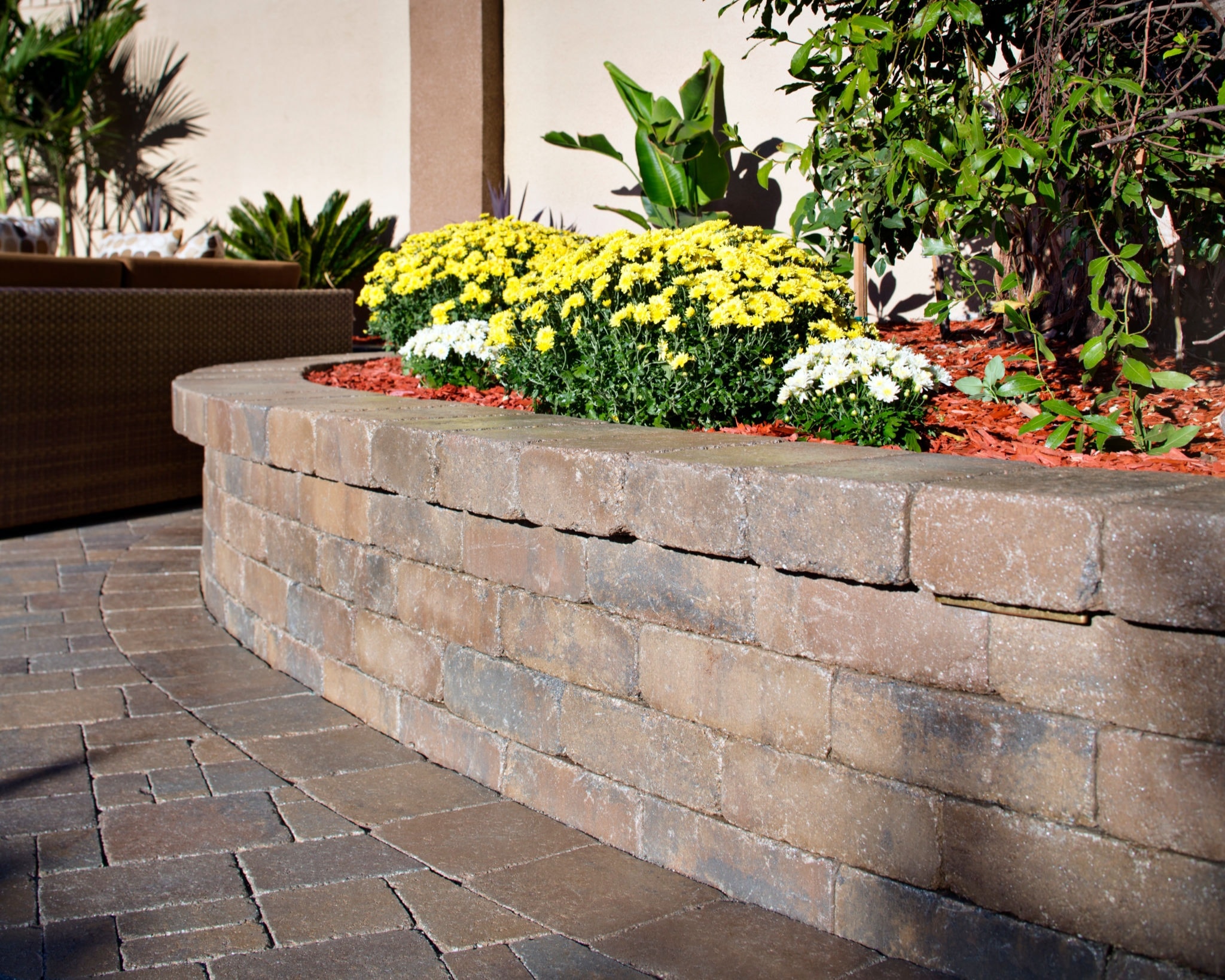 Patio & Retaining Wall Combo